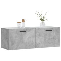 vidaXL Seinäkaappi betoninharmaa 100x36,5x35 cm tekninen puu hinta ja tiedot | Olohuoneen kaapit ja lipastot | hobbyhall.fi