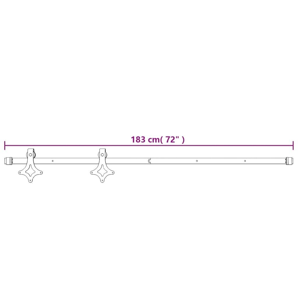 vidaXL Liukuovi asennustarvikkeineen 70x210 cm täysi mänty hinta ja tiedot | Sisäovet | hobbyhall.fi