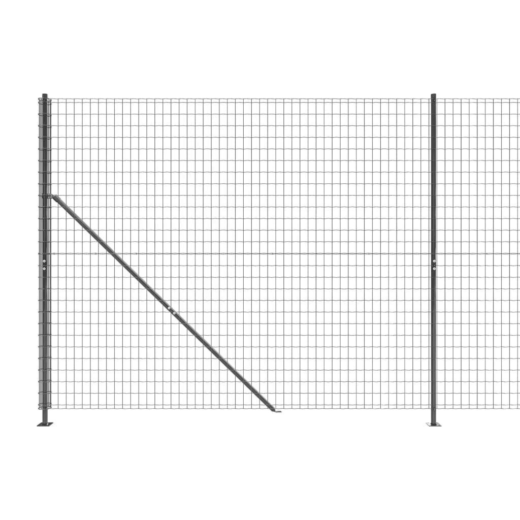 vidaXL Verkkoaita laipalla antrasiitti 1,6x25 m hinta ja tiedot | Aidat ja tarvikkeet | hobbyhall.fi