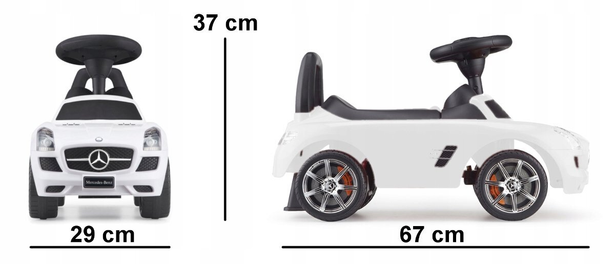 Lasten autolelu, Mercedes SLS, valkoinen hinta ja tiedot | Vauvan lelut | hobbyhall.fi