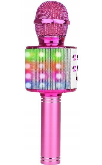 Bluetooth-karaokemikrofoni LED-valolla Manta, vaaleanpunainen hinta ja tiedot | Tyttöjen lelut | hobbyhall.fi