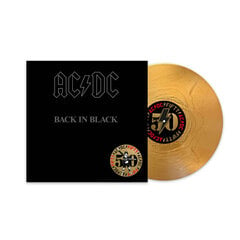 LP AC/DC Back In Black (Gold Nugget Vinyl, Limited Edition, 180g, + Artwork Print, 50th Anniversary, Remastered) Vinyylilevy hinta ja tiedot | Vinyylilevyt, CD-levyt, DVD-levyt | hobbyhall.fi