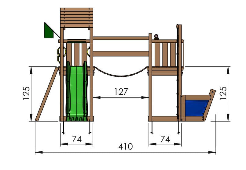 Lasten leikkipaikka Jungle Gym Voyager hinta ja tiedot | Lasten leikkimökit ja -teltat | hobbyhall.fi