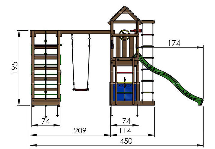 Lasten leikkipaikka Jungle Gym Voyager 1-Climb hinta ja tiedot | Lasten leikkimökit ja -teltat | hobbyhall.fi