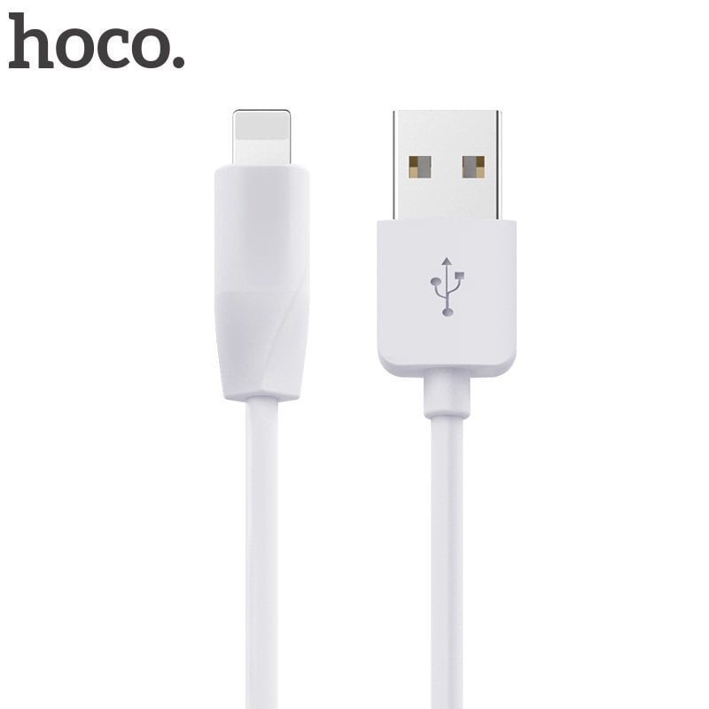 Kaapeli USB Hoco X1 Lightning 1.0 m valkoinen hinta ja tiedot | Kaapelit ja adapterit | hobbyhall.fi