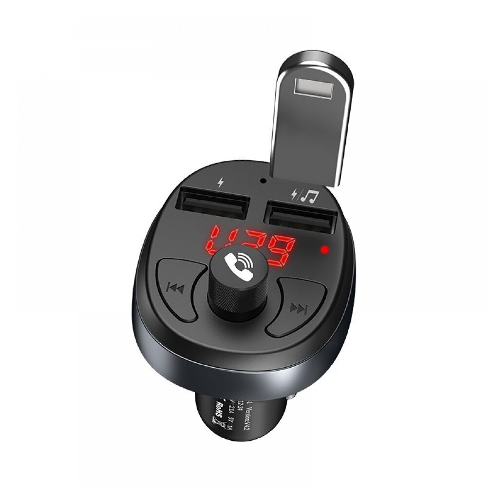 Lähetin Hoco E41 Bluetooth Mp3-soitin / FM-modulaattori (kädet vapaana, microSD, SD, 2xUSB, LCD, 3.1 A charger) hinta ja tiedot | FM-lähettimet ja -sovittimet | hobbyhall.fi