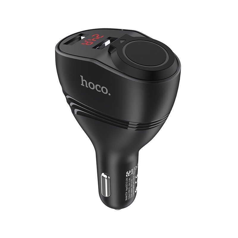 Auton laturi Hoco Z34 2 USB-liittimellä (3.1 A) LED-näytöllä musta hinta ja tiedot | Puhelimen laturit | hobbyhall.fi