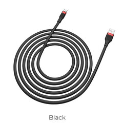 USB cable Hoco U72 microUSB 1.2m silicone black hinta ja tiedot | Puhelinkaapelit | hobbyhall.fi