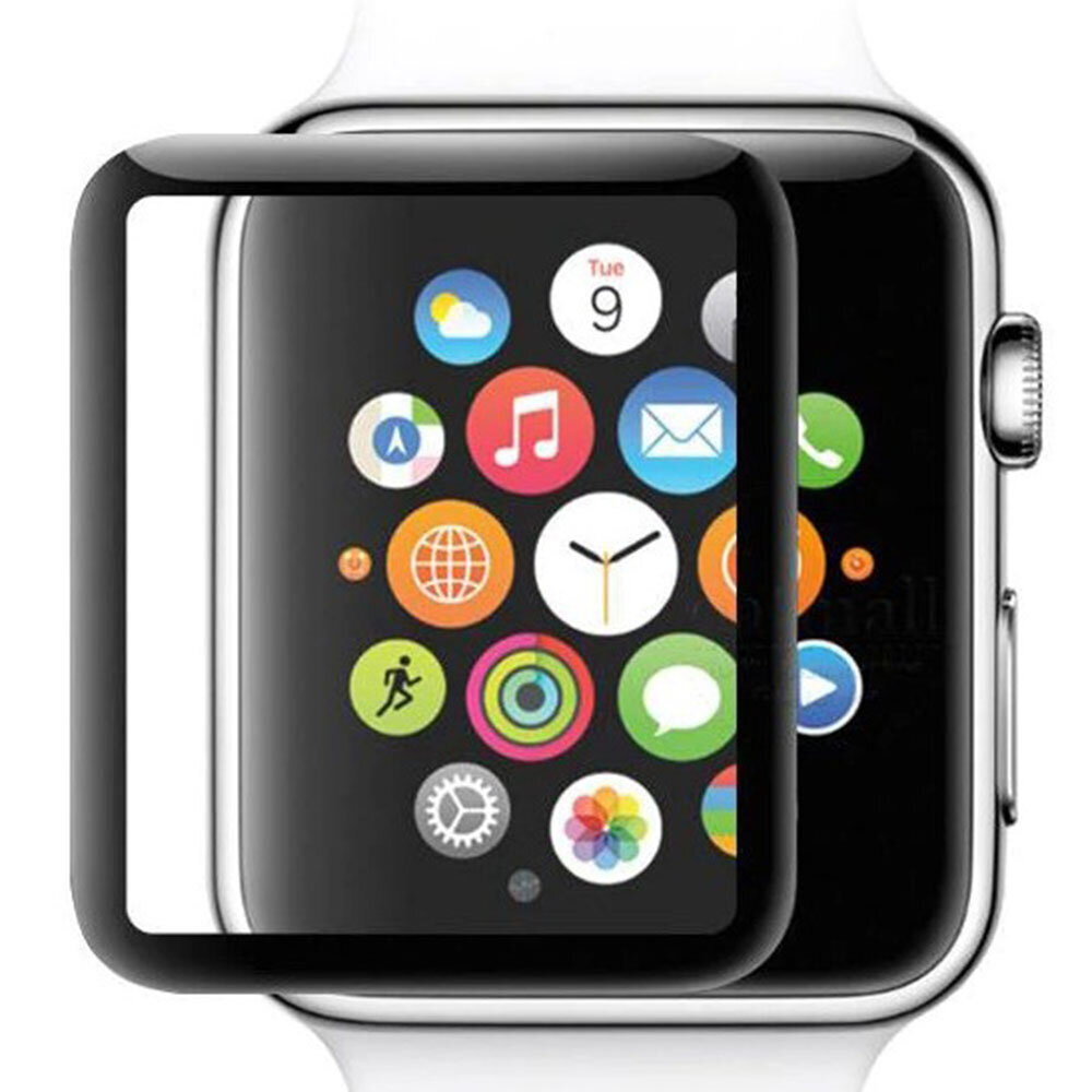 Suojalasi 5D Full Glue Apple Watch 44mm musta hinta ja tiedot | Älykellojen ja aktiivisuusrannekkeiden lisätarvikkeet | hobbyhall.fi