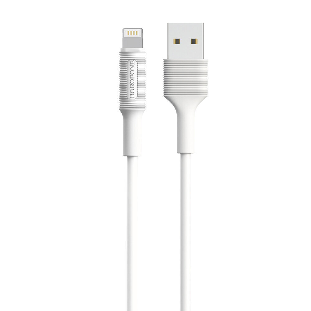 Kaapeli USB Borofone BX1 Lightning 1.0 m valkoinen hinta ja tiedot | Puhelinkaapelit | hobbyhall.fi