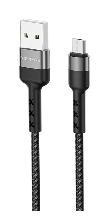 Kaapeli USB Borofone BX34 microUSB 1.0 m musta hinta ja tiedot | Puhelinkaapelit | hobbyhall.fi