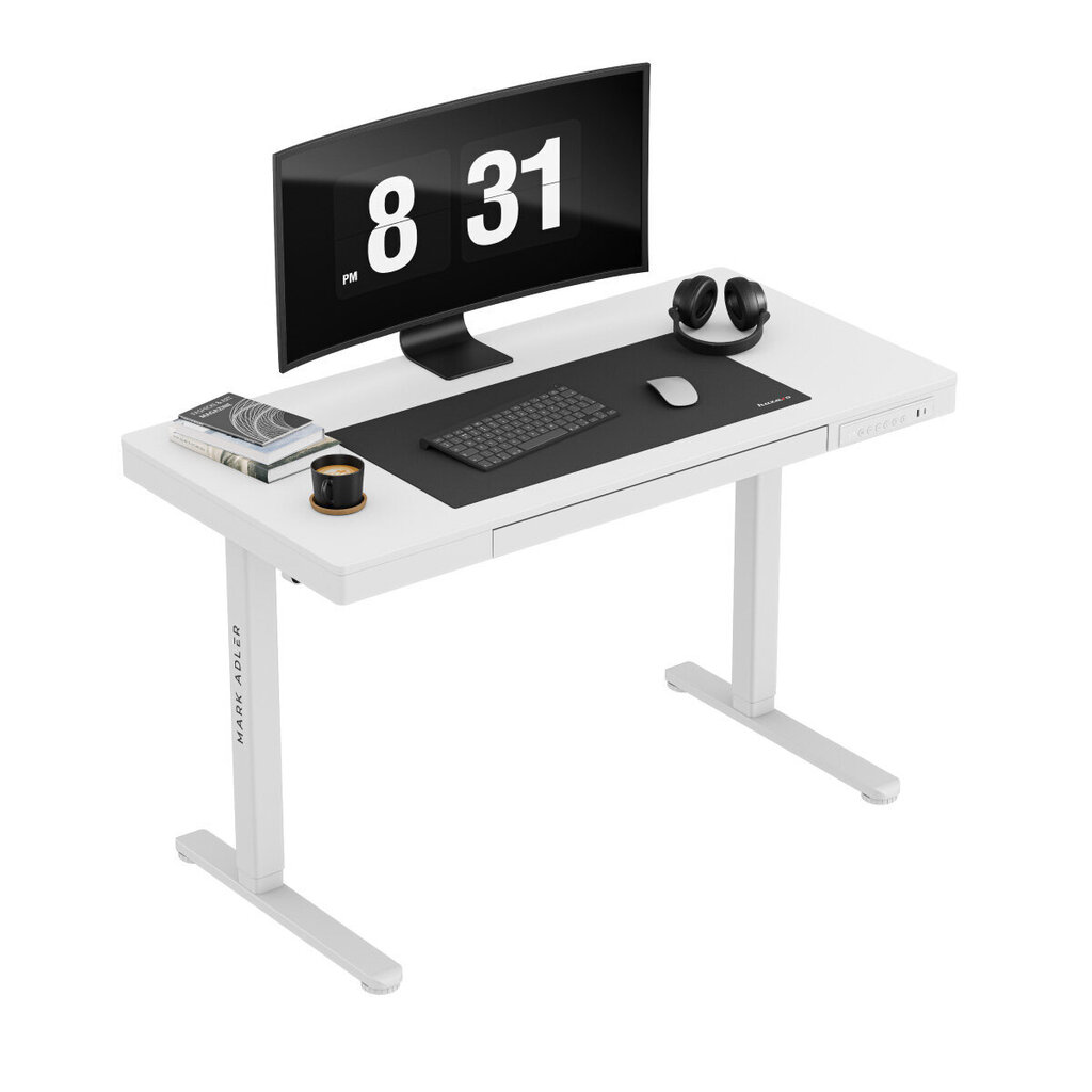 Mark Adler Leader 8.2 Valkoinen sähköpöytä hinta ja tiedot | Tietokonepöydät ja työpöydät | hobbyhall.fi