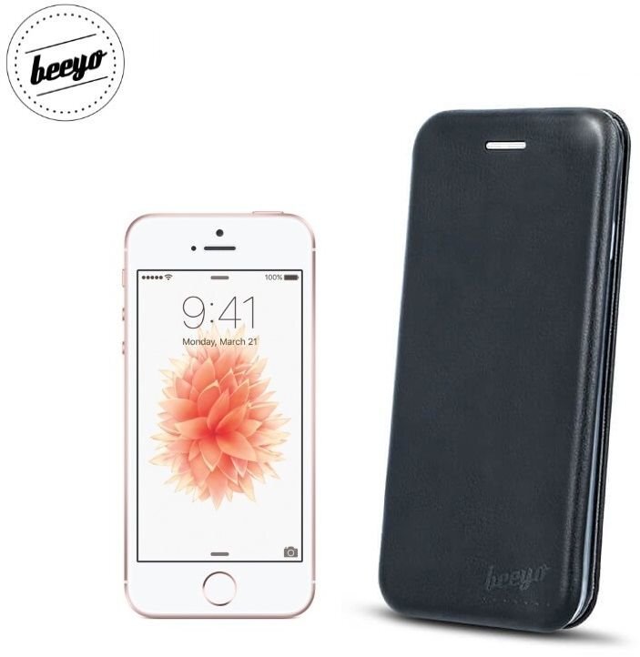 Kotelo Book Elegance Apple iPhone 5/5S/5SE musta hinta ja tiedot | Puhelimen kuoret ja kotelot | hobbyhall.fi