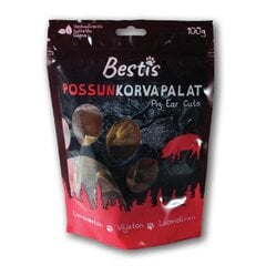 Bestis luonnolliset possun korvapalat koirille, 100g hinta ja tiedot | Koiran herkut | hobbyhall.fi