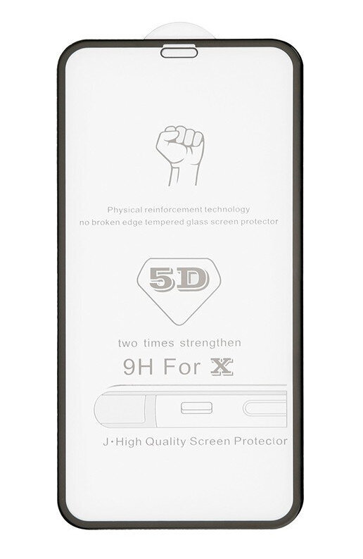 Suojalasi 5D Full Glue Apple iPhone 12/12 Pro musta hinta ja tiedot | Näytönsuojakalvot ja -lasit | hobbyhall.fi