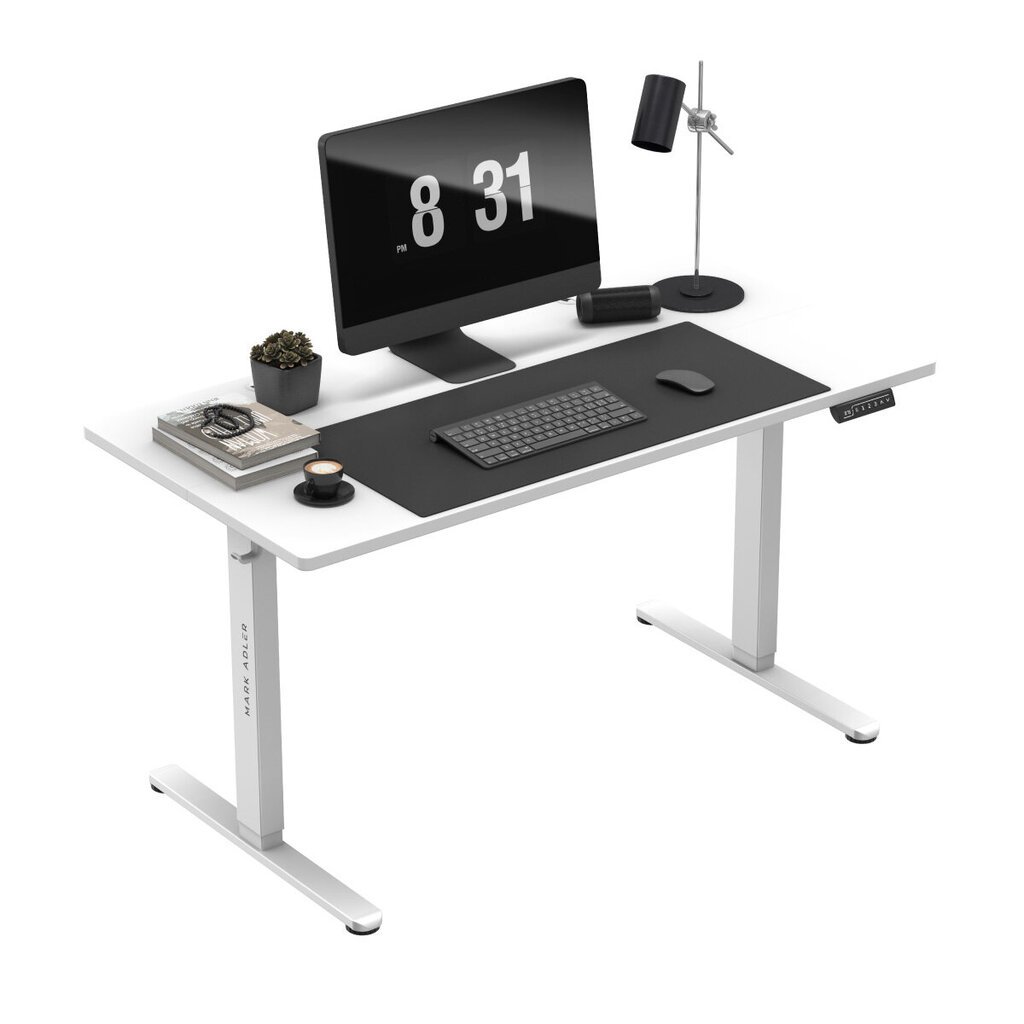 Sähköpöytä 140 x 70 cm Mark Adler Leader 7.4 Valkoinen hinta ja tiedot | Tietokonepöydät ja työpöydät | hobbyhall.fi