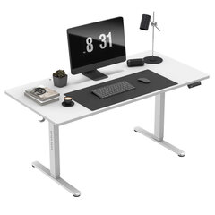 Sähköinen työpöytä 160 x 80 cm Mark Adler Leader 7.6 Valkoinen hinta ja tiedot | Tietokonepöydät ja työpöydät | hobbyhall.fi