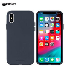 Kotelo Mercury Silicone Kotelo Apple iPhone 11 tummansininen hinta ja tiedot | Puhelimen kuoret ja kotelot | hobbyhall.fi