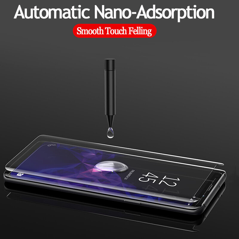 Suojalasi M1 5D UV Glue Samsung N960 Note 9 kaareva läpinäkyvä hinta ja tiedot | Näytönsuojakalvot ja -lasit | hobbyhall.fi