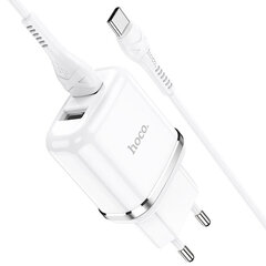 Laturi Hoco N4 with 2 USB + MicroUSB (2.4A) valkoinen hinta ja tiedot | Puhelimen laturit | hobbyhall.fi