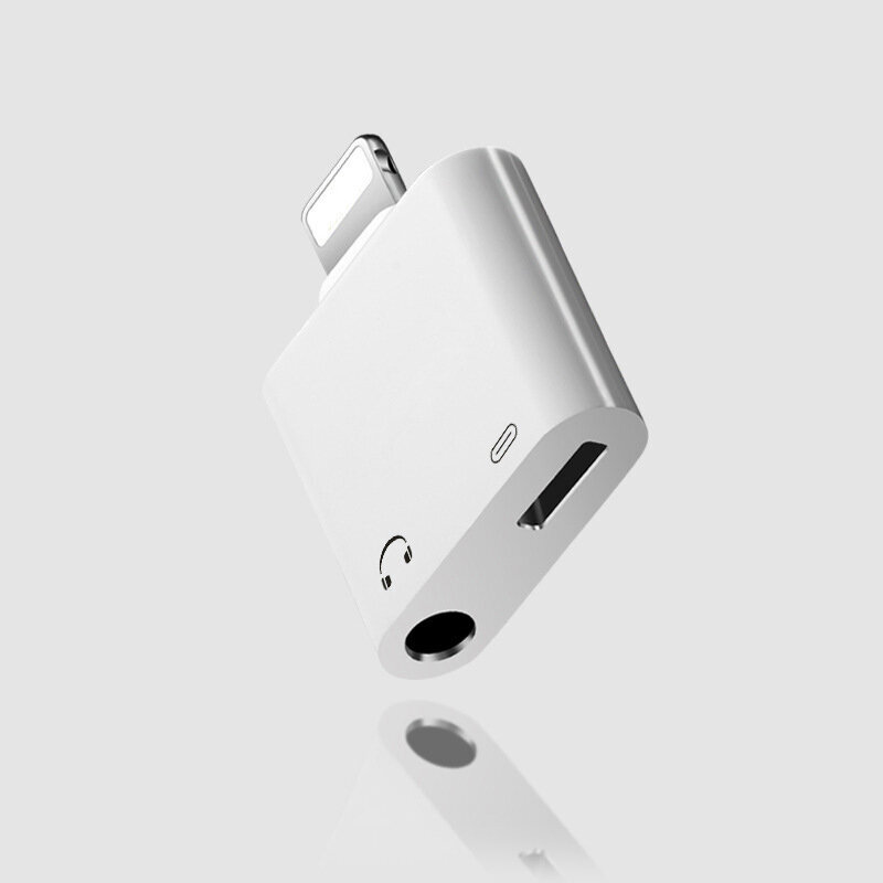 Adapteri ADP15 alkaen Lightning kiinni Lightning + 3.5 mm valkoinen hinta ja tiedot | Adapterit | hobbyhall.fi
