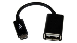 Adapteri alkaen "microUSB" kiinni USB (OTG) musta hinta ja tiedot | Adapterit | hobbyhall.fi