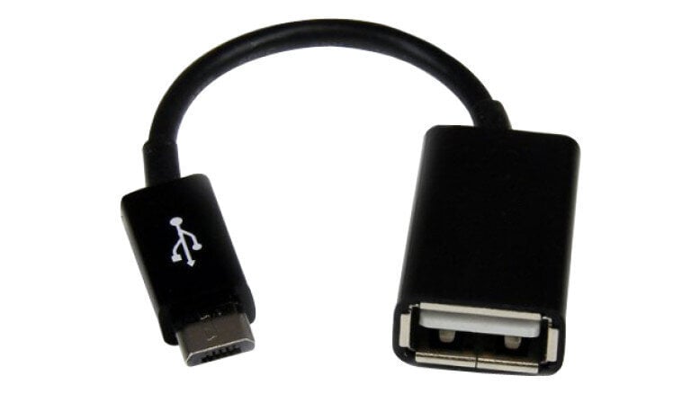 Adapteri alkaen "microUSB" kiinni USB (OTG) musta