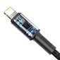 Kaapeli USB Baseus High Density Braided Fast Data PD 20W Type-C - Lightning 1m musta CATLGD-01 hinta ja tiedot | Puhelinkaapelit | hobbyhall.fi