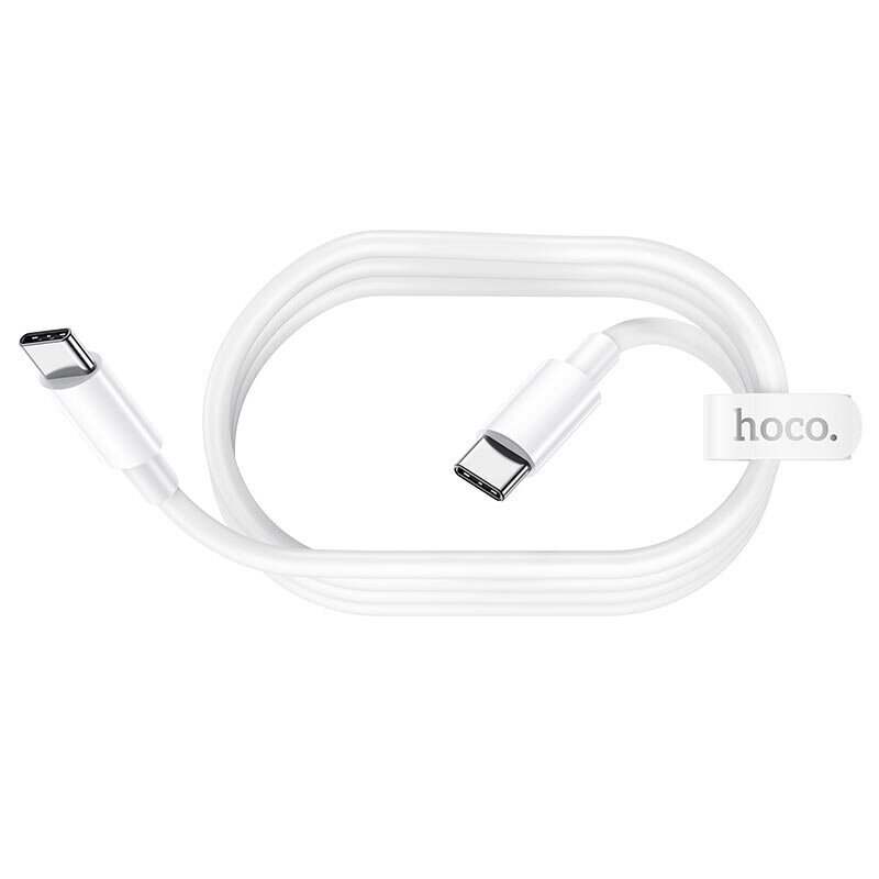 USB Kaapeli Hoco X51 alkaen Type-C kiinni Type-C 20V 5A 100W 1.0 m valkoinen hinta ja tiedot | Puhelinkaapelit | hobbyhall.fi