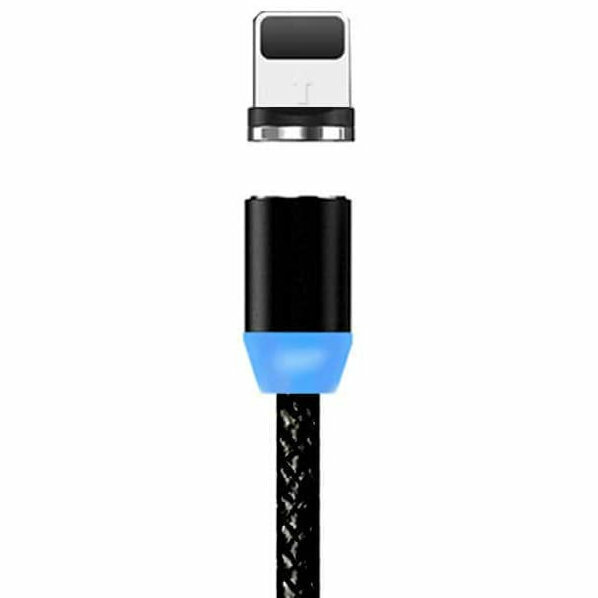 Kaapeli USB magneettinen microUSB magneettinen 1.0 m musta hinta ja tiedot | Puhelinkaapelit | hobbyhall.fi