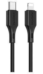 Kaapeli USB Borofone BX49 PD Type-C to Lightning 1.0 m musta hinta ja tiedot | Puhelinkaapelit | hobbyhall.fi