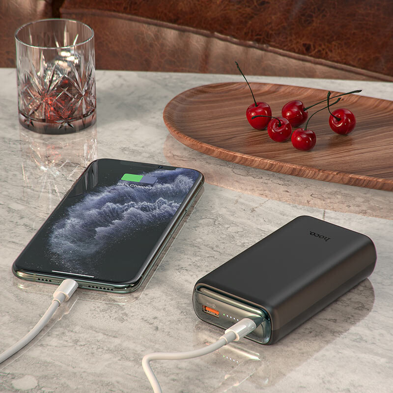 Ulkoinen Akku Power Bank Hoco Q1 A Type-C PD 20W+Quick Charge 3.0 (3A) 20000 mAh musta hinta ja tiedot | Varavirtalähteet | hobbyhall.fi