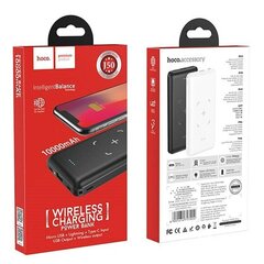 Wireless charging power bank Hoco J50 Micro USB, Lightning, Type-C, USB 10000 mAh musta hinta ja tiedot | Varavirtalähteet | hobbyhall.fi