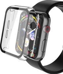 Suojalasi case 360 degree cover Apple Watch 40 mm läpinäkyvä hinta ja tiedot | Älykellojen ja aktiivisuusrannekkeiden lisätarvikkeet | hobbyhall.fi