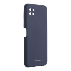 Kotelo Mercury Silicone Kotelo Samsung A226 A22 5G tummansininen hinta ja tiedot | Puhelimen kuoret ja kotelot | hobbyhall.fi