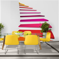 Valokuvatapetti - Colorful stairs 100x70 cm hinta ja tiedot | Valokuvatapetit | hobbyhall.fi