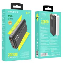 Ulkoinen Akku Power Bank Borofone BJ9A Type-C PD+Quick Charge 3.0 (3A) 20000 mAh musta hinta ja tiedot | Borofone Matkapuhelimet ja tarvikkeet | hobbyhall.fi