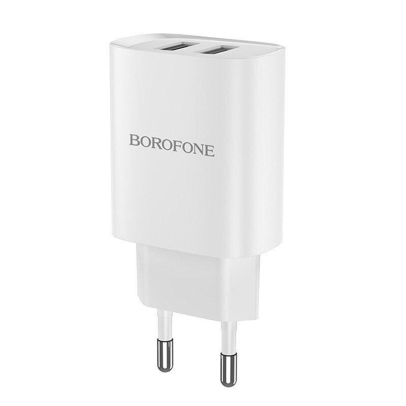 Laturi Borofone BN2 2xUSB 2.1 A valkoinen hinta ja tiedot | Puhelimen laturit | hobbyhall.fi