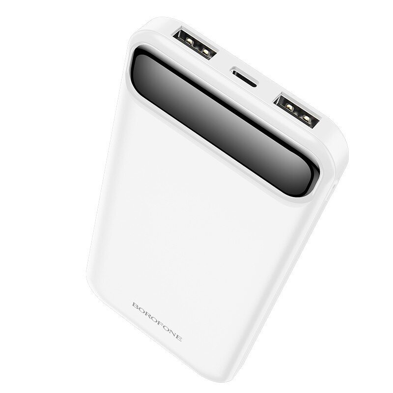 Ulkoinen Akku Power Bank Borofone BJ14 Type-C microUSB 2*USB (2 A) 10000 mAh valkoinen hinta ja tiedot | Varavirtalähteet | hobbyhall.fi