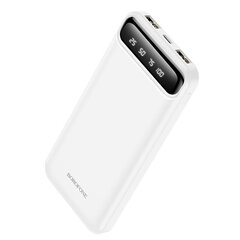 Ulkoinen Akku Power Bank Borofone BJ14 Type-C microUSB 2*USB (2 A) 10000 mAh valkoinen hinta ja tiedot | Varavirtalähteet | hobbyhall.fi