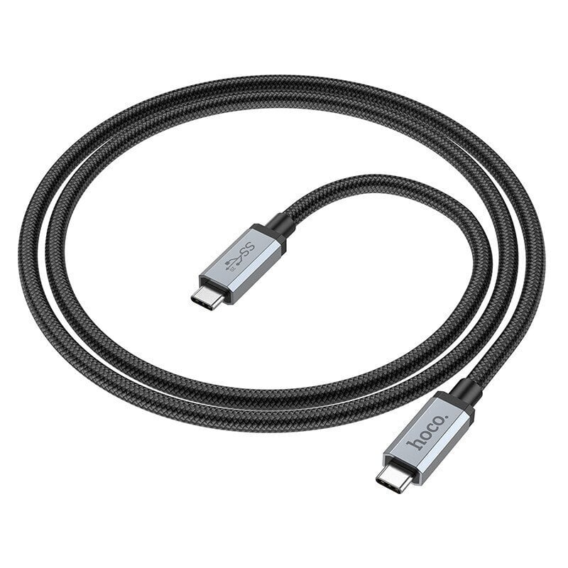 Kaapeli USB Hoco US06 USB3.2 100W Type-C 1.0 m musta hinta ja tiedot | Puhelinkaapelit | hobbyhall.fi