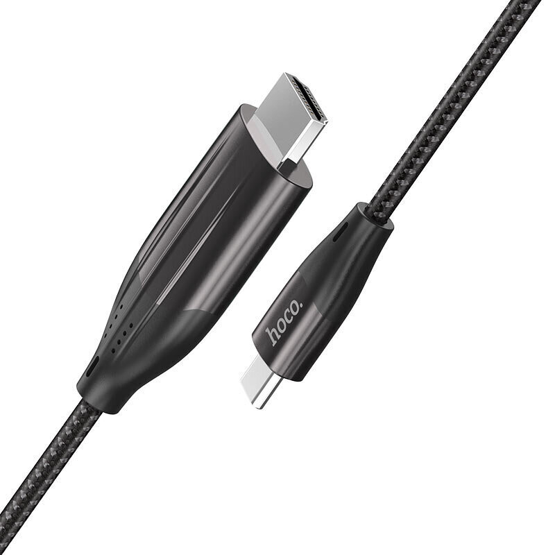 Kaapeli Hoco UA16 Type-C to HDMI 2.0 m harmaa hinta ja tiedot | Kaapelit ja adapterit | hobbyhall.fi