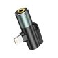 Audio Adapteri Hoco LS32 Lightning kiinni 3.5 mm harmaa hinta ja tiedot | Adapterit | hobbyhall.fi