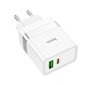 Laturi Hoco N21 USB-A/Type-C PD30W+QC3.0 valkoinen hinta ja tiedot | Puhelimen laturit | hobbyhall.fi