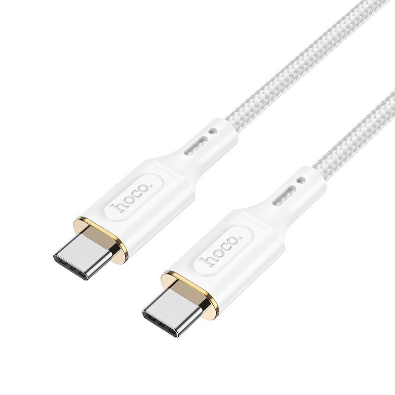 Kaapeli USB Hoco X95 60W Type-C to Type-C 1.0 m valkoinen hinta ja tiedot | Puhelinkaapelit | hobbyhall.fi