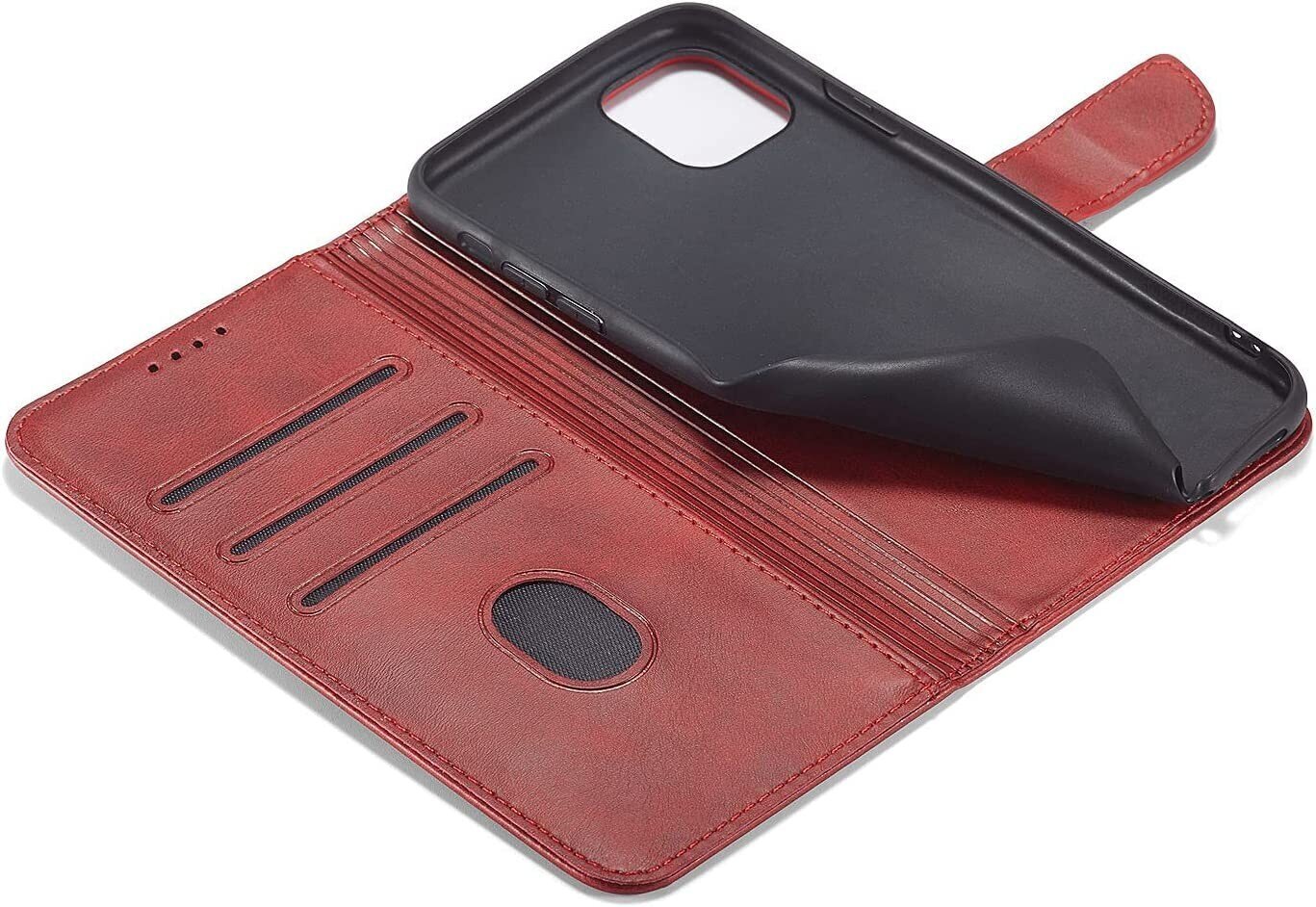 Wallet Kotelo Samsung A525 A52 4G/A526 A52 5G/A528 A52s 5G punainen hinta ja tiedot | Puhelimen kuoret ja kotelot | hobbyhall.fi