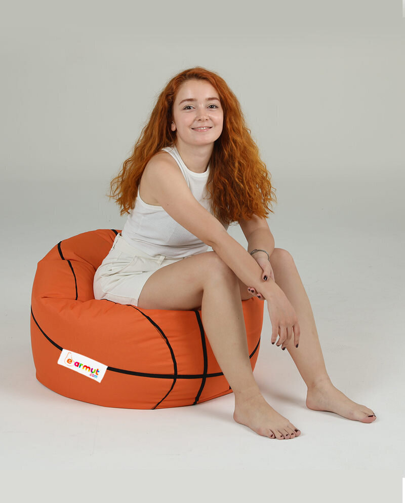 Säkkituoli Basketball Kids Pouf, oranssi hinta ja tiedot | Säkkituolit, rahit ja penkit | hobbyhall.fi