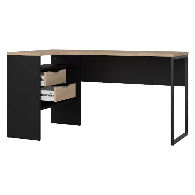 Työpöytä Function 80118-gmhl, musta/ruskea hinta ja tiedot | Tietokonepöydät ja työpöydät | hobbyhall.fi