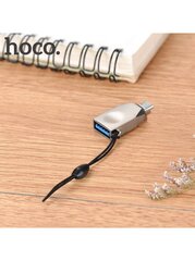 Adapteri Hoco UA10 MicroUSB kiinni USB-A harmaa hinta ja tiedot | Adapterit | hobbyhall.fi