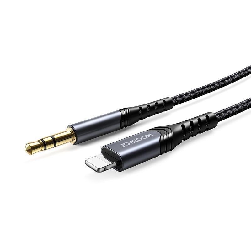 Audio Adapteri Joyroom SY-A02 Lightning kiinni 3.5 mm 1.0 m musta hinta ja tiedot | Puhelinkaapelit | hobbyhall.fi